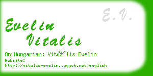 evelin vitalis business card